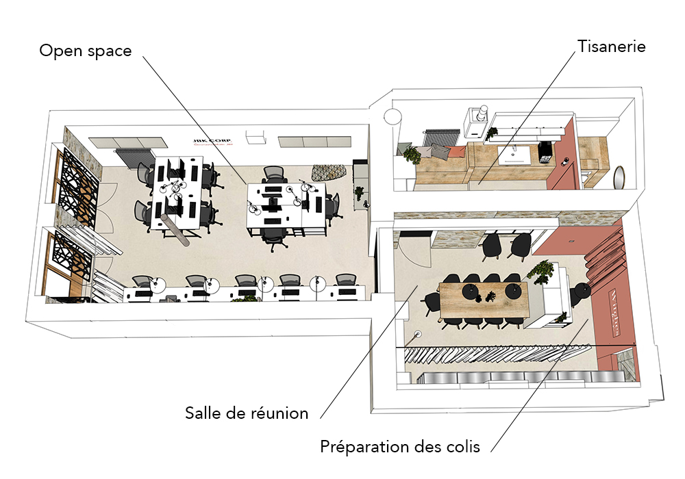 page projet axonométrie jbk corporation